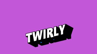 Renk Değiştiren Arkaplan ile Graffiti Biçiminde TWIRLY Metni