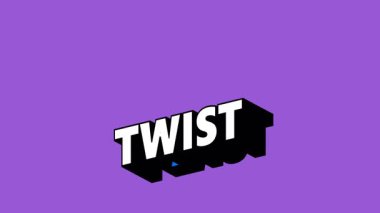 Renk Değiştiren Arkaplan ile Graffiti Biçiminde TWIST Metni