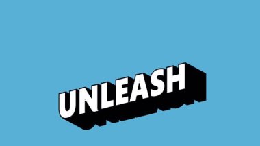 Renk Değiştiren Arkaplan ile Graffiti Biçiminde UNLEASH Metni