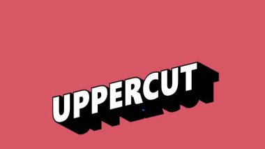 Renk Değiştiren Arkaplan ile Graffiti Biçiminde UPPERCUT Metni