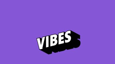 Renk Değiştiren Arkaplan ile Graffiti Biçiminde VIBES Metni