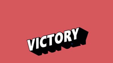 Renk Değiştiren Arkaplan ile Graffiti Biçiminde VICTORY Metni