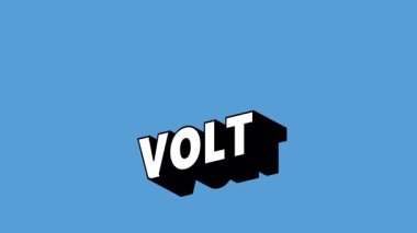 Renk Değiştiren Arkaplan ile Graffiti Biçiminde VOLT Metni