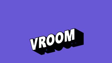 Renk Değiştiren Arkaplan ile Graffiti Biçiminde VROOM Metni