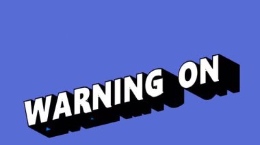 Renk Değiştiren Arkaplan Tarzı ile Graffiti Biçiminde UYARI