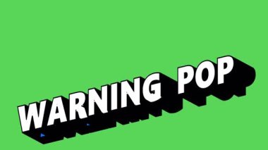 Renk Değiştiren Arkaplan ile Grafiti Biçiminde UYARI POP Metni