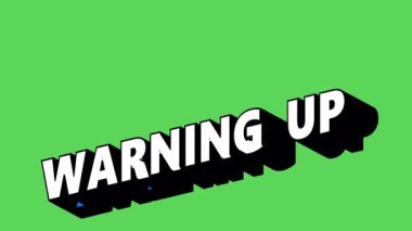 Renk Değiştiren Arkaplan ile Graffiti Biçiminde UYARI up Metni