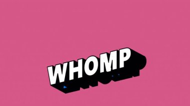 Renk Değiştiren Arkaplan ile Grafiti Biçiminde WHOMP Metni