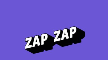 Renk Değiştiren Arkaplan ile Graffiti Biçimli ZAP Metni