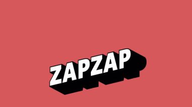 Renk Değiştiren Arkaplan ile Graffiti Biçiminde ZAPZAP Metni