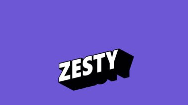 Renk Değiştiren Arkaplan ile Graffiti Biçiminde ZESTY Metni