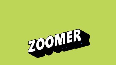 Renk Değiştiren Arkaplan ile Graffiti Biçiminde ZOMER Metni