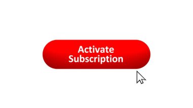 'Üyeliği Etkinleştir' düğmesinin 3B Hazırlanmış Canlandırması Renk Değiştiren Efekt ve Doğrulama Tıklaması ile Bilgisayar Fare Tıklaması