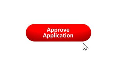 'Uygulamayı Onayla' düğmesinin 3B Hazırlanmış Canlandırması Renk Değiştiren Efekt ve Doğrulama Tıklaması ile Bilgisayar Fare Tıklaması