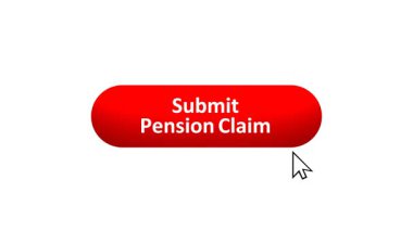 Bilgisayar Fare Tıklayarak Renk Değiştiren Efekt ve Doğrulama Tıklaması ile 3B 'Emeklilik Hakkı Bul' düğmesinin Canlandırılması