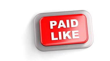 3 Boyutlu Yapılandırılmış Kırmızı Düğme Etiketli Parmak Beyaz Arkaplan Tuşu Gibi