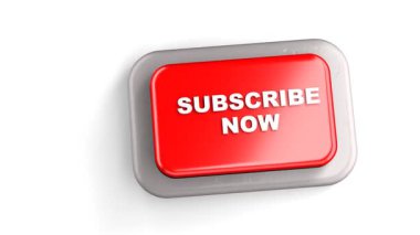 3 Boyutlu Yapılandırılmış Kırmızı Düğme Etiketli Alt Parmaklama Beyaz Arkaplan ile Basılıyor