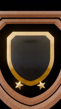 Altın rozet ve siyah arka planda 