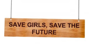 Hayat kurtarmak ahşap bir tahta yazı ile geleceği kurtarır.