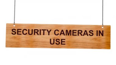 Metin güvenlikli tahta tabela