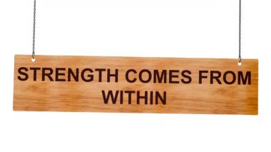 Tahta bir tabelanın motivasyon alıntısı