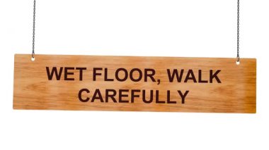 Yazılı tahta tabela - sakin ol