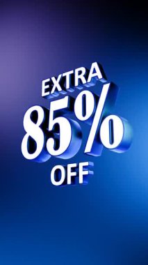 % 5% 9 mavi arkaplanda 3 boyutlu metin. 3 Boyutlu Hazırlama