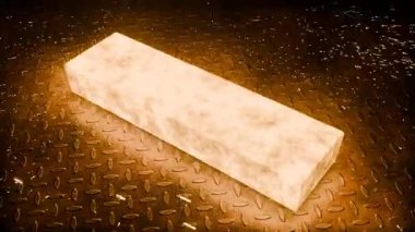 Siyah zemin üzerinde parlayan neon ışığı olan 3 boyutlu metal işleme