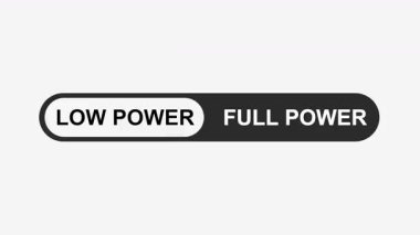 Düşük Güç Tam Güç Kipine Geçiliyor Düğmeyi Aç Animasyon Görüntü UI Anahtarı Tasarımı
