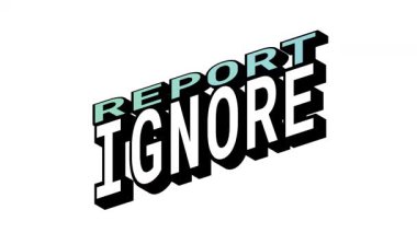 Isometric View 'da IGNORE vs IGNORE, 3B Metin Animasyonu ve Kalın Tipografi Efektleriyle Karşıt Kelime Hareketi Döngüsü