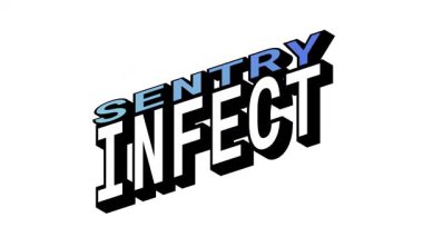 SENtry vs INFECT, Isometric View 'da 3B Metin Canlandırması Karşıt Kelime Hareketi Döngüsü ve Kalın Tipografi Efektleri