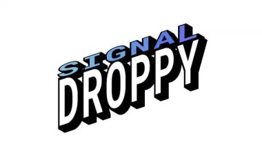 Sinyal vs DROPPY, Isometric View 'da 3B Metin Canlandırması Kalın Tipografi Efektleriyle Karşıt Kelime Hareketi Döngüsü