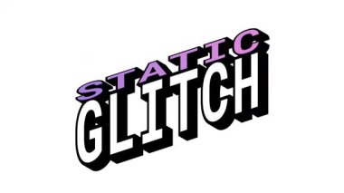 Isometric View 'da STATIC vs GLITCH, 3B Metin Canlandırması Karşıt Kelime Hareketi Döngüsü ve Kalın Tipografi Efektleri