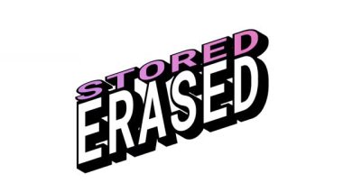 STORED - ERAED, Isometric View 'da 3B Metin Canlandırması Karşıt Kelime Hareketi Döngüsü ve Kalın Tipografi Efektleri