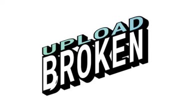 UPLOAD vs BROKEN, Isometric View 'da 3B Metin Animasyonu Yürek Tipografi Efektleriyle Karşıt Kelime Hareketi Döngüsü