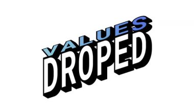 Isometric View 'da DROPED, 3B Metin Animasyonuna Karşı Kelime Hareketi Döngüsü ve Kalın Tipografi Efektleri