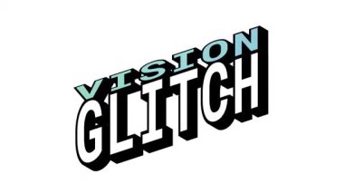 Isometric View 'da VISION vs GLITCH, 3B Metin Animasyonu Kalın Tipografi Efektleriyle Karşıt Kelime Hareketi Döngüsü