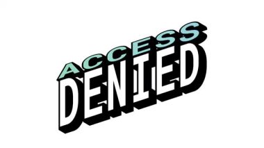 Isometric View 'da AcCESS vs DENIED, 3B Metin Animasyonu Kalın Tipografi Efektleriyle Karşıt Kelime Hareketi Döngüsü