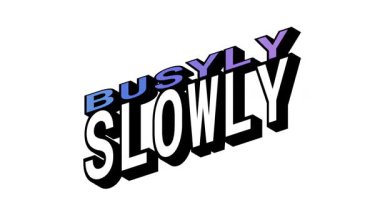 Isometric View 'da Yoğun vs. Yavaş, 3B Metin Canlandırması Karşıt Kelime Hareketi Döngüsü ile Cesur Tipografi Efektleri