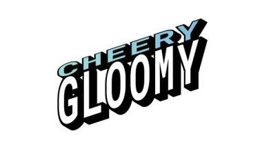 Cheery vs GLOOmy, Isometric View 'da 3B Metin Canlandırması Karşıt Kelime Hareketi Döngüsü ve Kalın Tipografi Efektleri