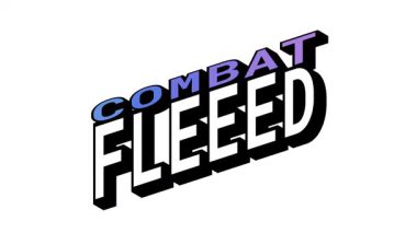COMBAT vs FLEEED, Isometric View 'da 3B Metin Canlandırması Karşıt Kelime Hareketi Döngüsü ve Kalın Tipografi Efektleri