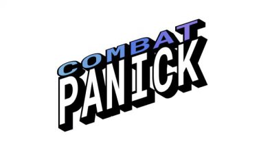 COMBAT vs PANICK, Isometric View 'da 3B Metin Canlandırması Karşıt Kelime Hareketi Döngüsü ve Kalın Tipografi Efektleri