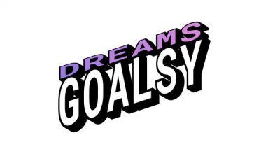 İsometric View 'da DREAMS vs GoALSY, 3B Metin Animasyonu Kalın Tipografi Efektleriyle Karşıt Kelime Hareketi Döngüsü