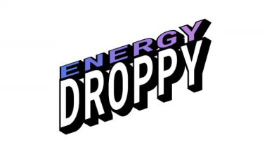 GENERGY vs DROPPY, Isometric View 'da 3B Metin Animasyonu Kalın Tipografi Efektleriyle Karşıt Kelime Hareketi Döngüsü