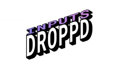 Input vs DROPPD, Isometric View 'da 3B Metin Canlandırması Karşıt Kelime Hareketi Döngüsü ve Kalın Tipografi Efektleri