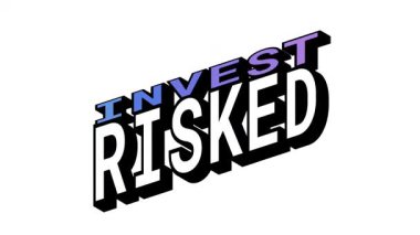 Isometric View 'da InVEST vs RISKED, 3B Metin Canlandırması Karşıt Kelime Hareketi Döngüsü ve Kalın Tipografi Efektleri