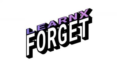 LeARNX vs Forget, Isometric View 'da Kalın Tipografi Efektli Karşıt Kelime Hareketi Döngüsü ile 3B Metin Animasyonu