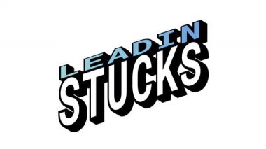 Leadin vs STUCKS, Isometric View 'da 3B Metin Canlandırması Karşıt Kelime Hareketi Döngüsü ve Kalın Tipografi Efektleri