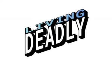 YAŞAMIN ÖLÜM VAR, Isometric View 'da Üç Boyutlu Metin Canlandırması Karşıt Kelime Hareketi Döngüsü ve Kalın Tipografi Efektleri