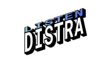 LISTEN vs DISTRA, Isometric View 'da 3B Metin Canlandırması Karşıt Kelime Hareketi Döngüsü ve Kalın Tipografi Efektleri